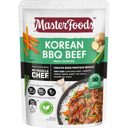 KOREAN BBQ BEEF MY MUSCLE CHEF RECIPE BASE POUCH 175GM