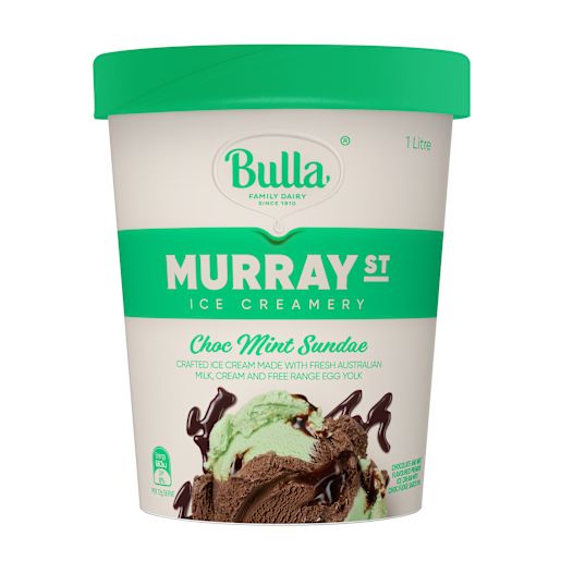 MURRAY STREET CHOC MINT SUNDAE ICE CREAM TUB 1L