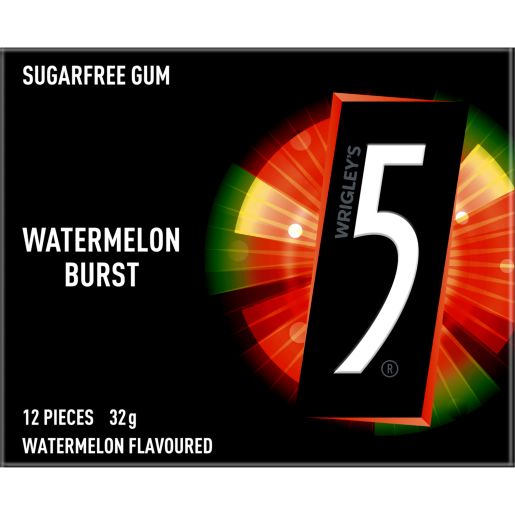 5 COOL WATERMELON SUGAR FREE GUM 32GM