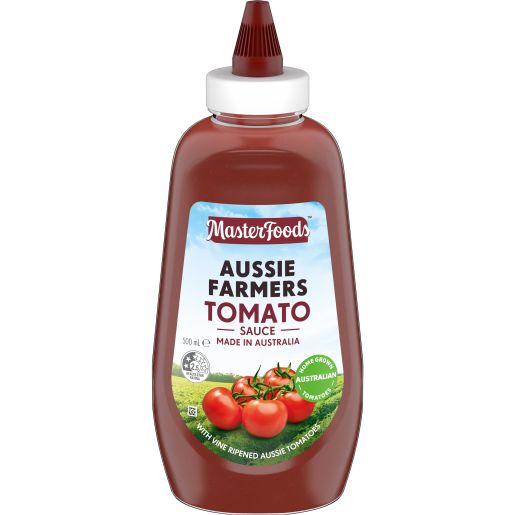 GLUTEN FREE SQUEEZY RPET BOTTLE TOMATO SAUCE 500ML