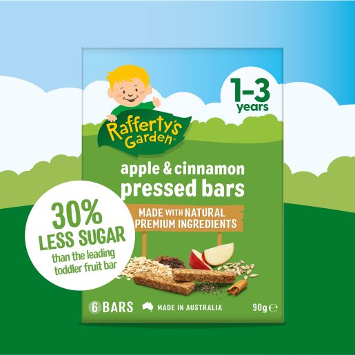 GARDEN APPLE & CINNAMON PRESSED BARS 1-3 YEAR 90GM