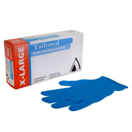 BLUE EXTRA LARGE NITRILE GLOVES 1000S