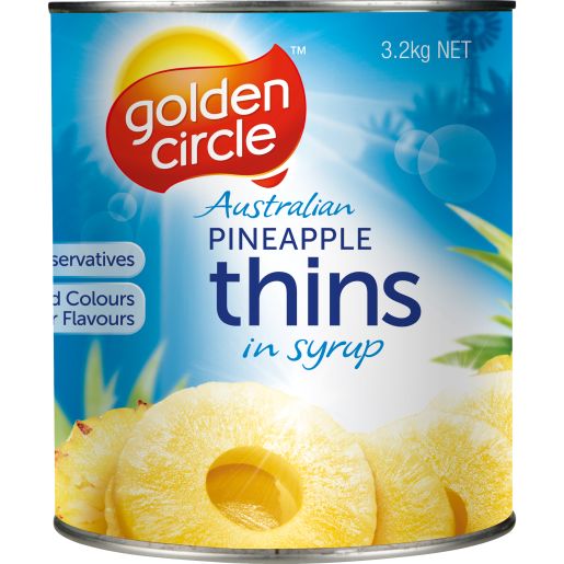 SLICED PINEAPPLE THINS 3.2KG