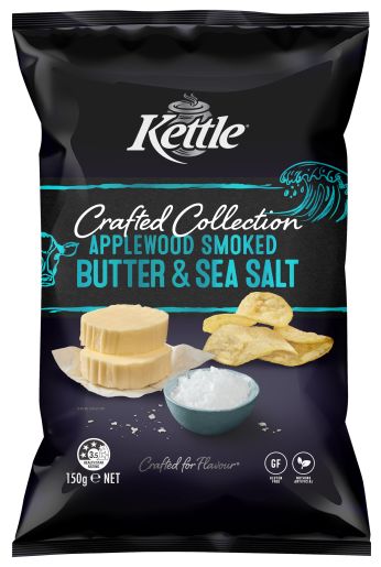 APPLEWOOD SMOKED BUTTER & SEA SALT CRAFTED COLLECTION POTATO CHIPS 150GM