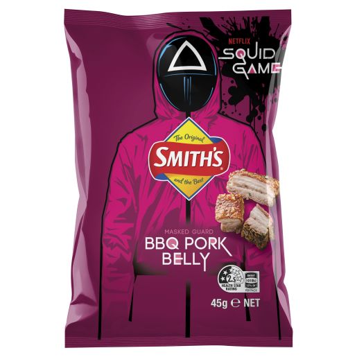 BBQ PORK BELLY CRINKLE POTATO CHIPS MASKED GUARDS 45GM