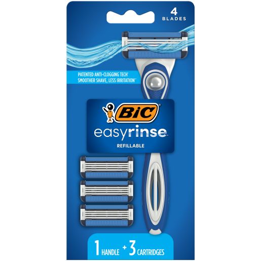 EASY RINSE SHAVERS HANDLE+ 3BLADES PK