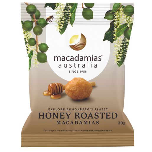 HONEY ROASTED MACADAMIAS 30GM