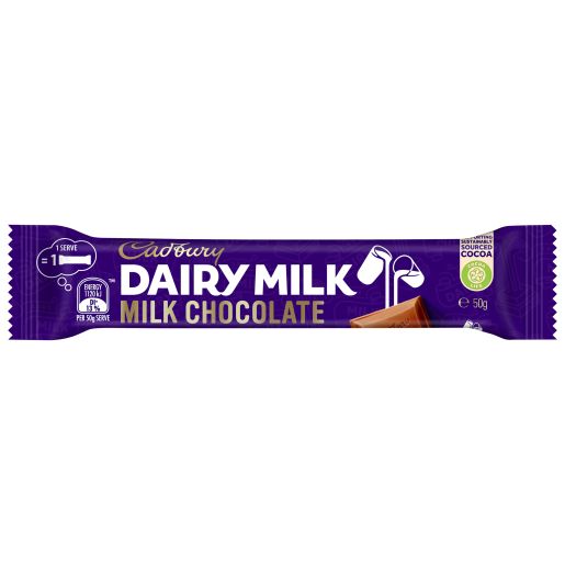 DAIRY MILK CHOCOLATE BAR 50GM