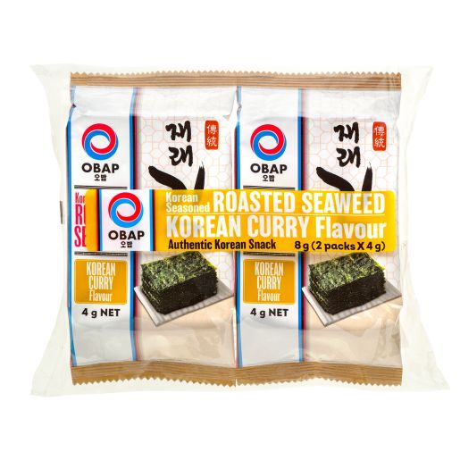 KOREAN CURRY ROASTED SEAWEED TWIN PACK 8GM