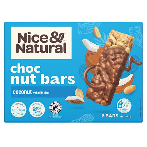 COCONUT WITH MILK CHOCOLATE NUT BARS 180GM