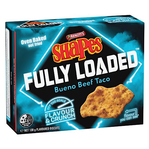 SHAPES SNACKS FULLY LOADED TACO 130GM