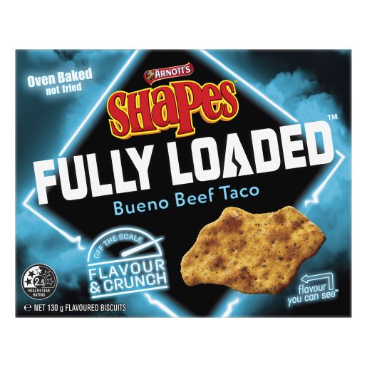 SHAPES SNACKS FULLY LOADED TACO 130GM