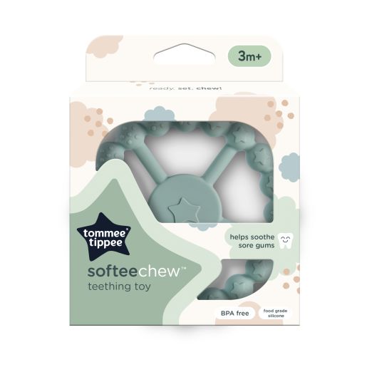 SOFTEECHEW BABY TEETHER 3 MONTHS+ BPA FREE 1PK