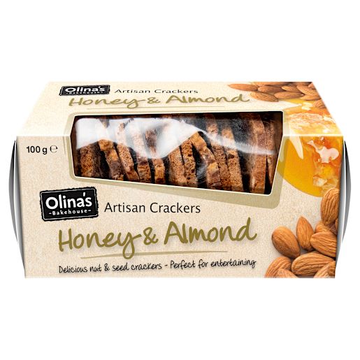 HONEY & ALMOND ARTISAN CRACKERS 100GM