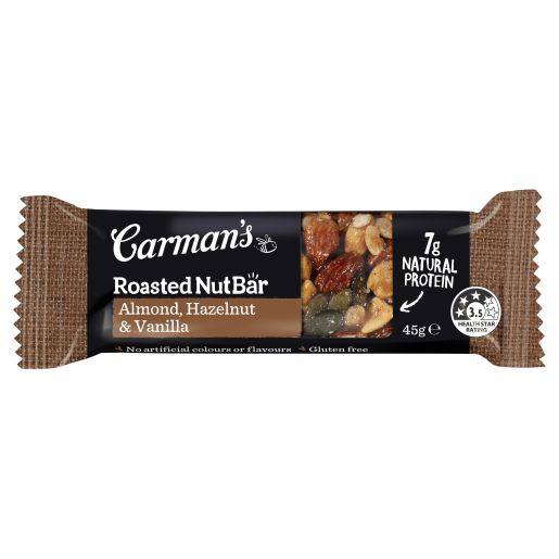 HAZELNUT & VANILLA NUT BAR 45GM