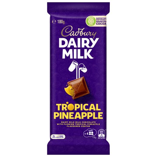 DAIRY MILK TOPICAL PINEAPPLE CHOCOLATE 180GM