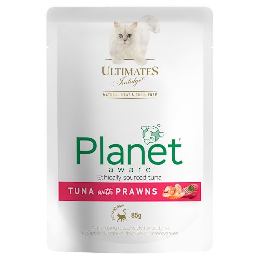 INDULGE PLANET AWARE TUNA WITH PRAWN CAT FOOD 85GM