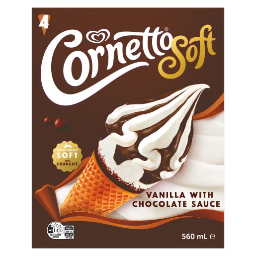 VANILLA & CHOCOLATE CORNETTO ICE CREAM MULTIPACK 4S