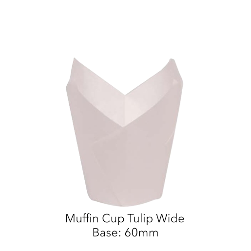 WHITE MUFFIN CUP TULIP WIDE 200S