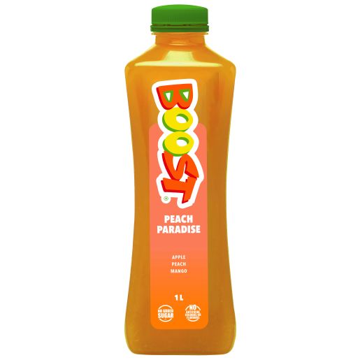 PEACH PARADISE JUICE WITH CLOUDY APPLE JUICE PEACH PUREE & MANGO PUREE 1L