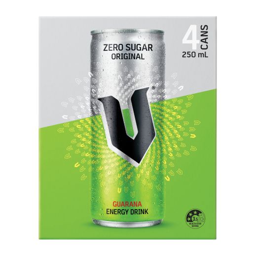 SUGAR FREE ENERGY DRINK MULTI PACK 4X250ML