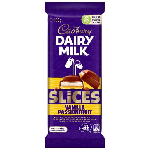 DAIRYMILK PASSIONFRUIT SLICE 180GM