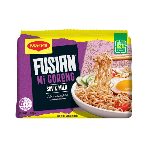 FUSION SOY MILD SPICE NOODLES 5X72GM