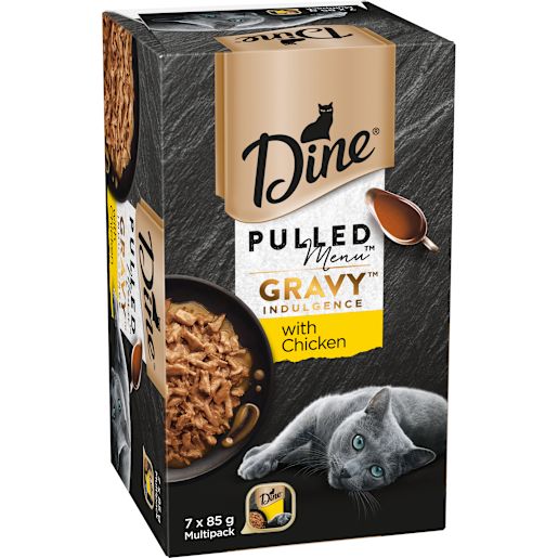 PULLED MENU GRAVY INDULGENCE CHICKEN CAT FOOD 7X85GM