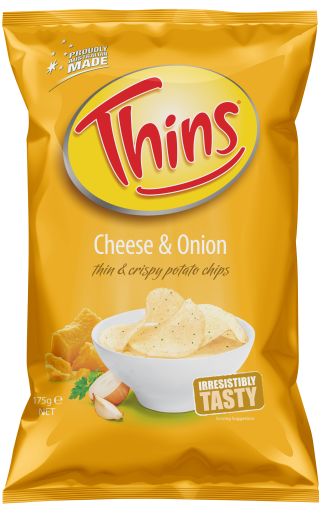 CHEESE AND ONION POTATO CHIPS 175GM