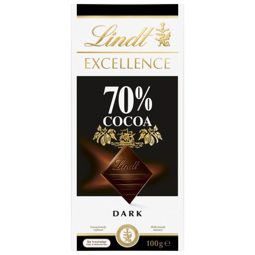 EXCEL 70% DARK CHOCOLATE 100GM