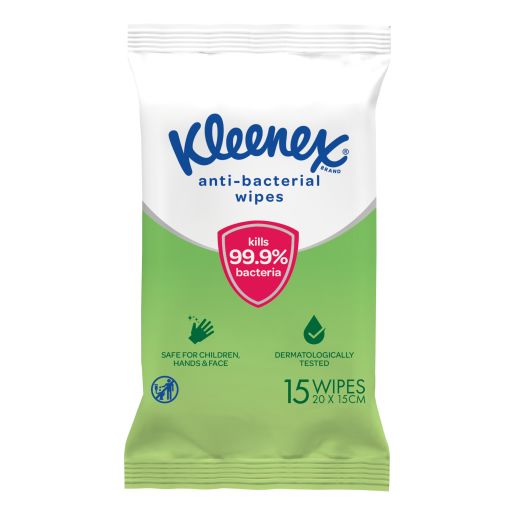 FACIAL TISSUE ANTI BACTERIAL WET WIPES 15S