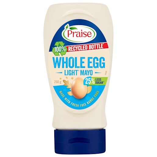 WHOLE EGG LIGHT LESS SUGAR MAYONNAISE SQUEEZE 250GM