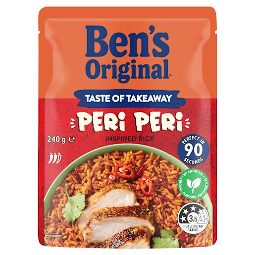 TASTE OF TAKEAWAY PERI PERI RICE 240GM