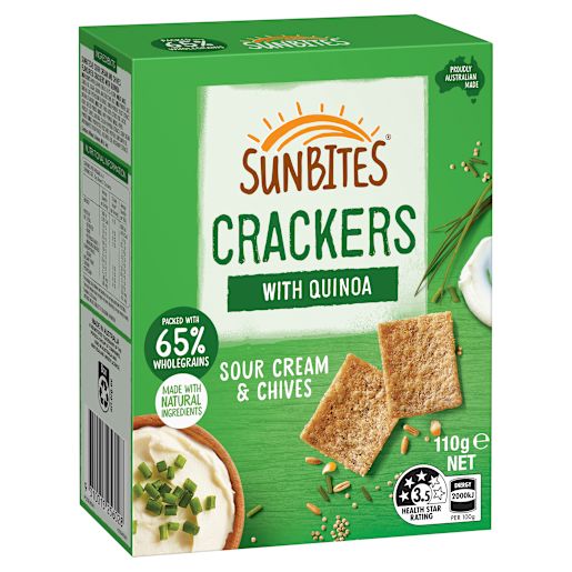 SOUR CREAM & CHIVES CRACKERS 110GM