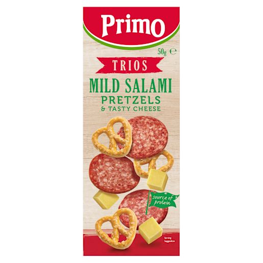 MILD SALT PRETZEL & CHEESE TRIOS 50GM