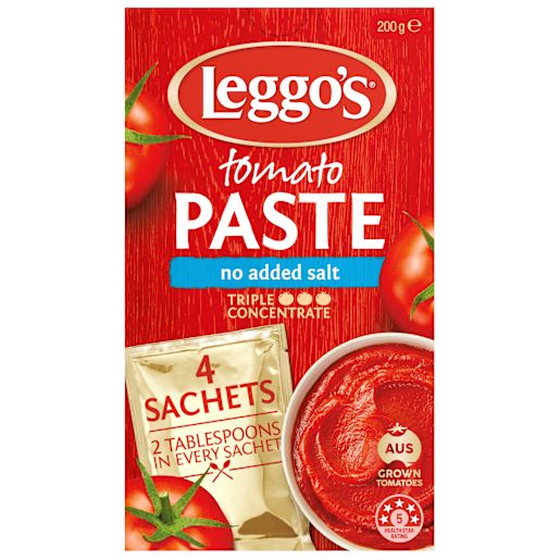 TOMATO PASTE TRIPLE CONCENTRATE NO ADDED SALT SACHET 200GM