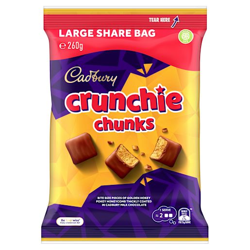 CRUNCHIE CHUNKS BITES 260GM