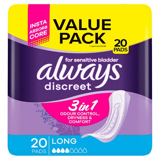 LONG INCONTINENCE PADS 20S