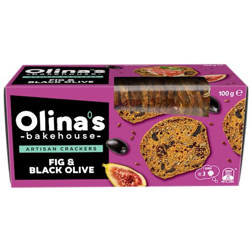 FIG & BLACK OLIVE ARTISAN CRACKERS 100GM