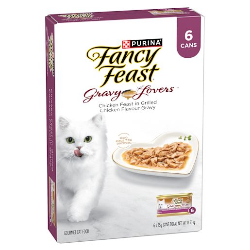 FANCY FEAST GRAVY LOVERS CHICKEN IN GRAVY MULTIPACK 6X85GM