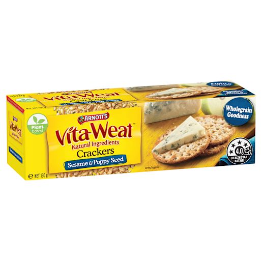 VITA WEAT SESAME & POPPY SEEDS CRISPBREAD 130GM