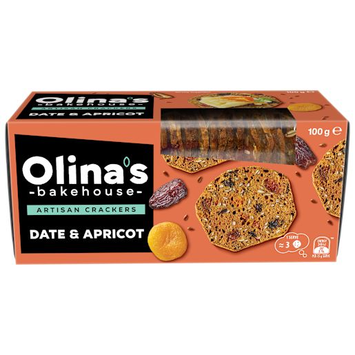 DATE & APRICOT ARTISAN CRACKERS 100GM