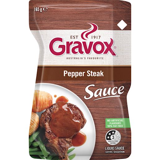 GRAVY SAUCE LIQUID PEPPER STEAK 165GM