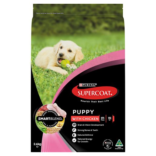 SUPERCOAT PUPPY CHICKEN PET FOOD 2.6KG