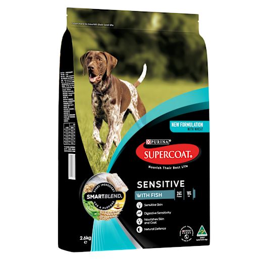 SUPERCOAT ADULT SENSITIVE FISH PET FOOD 2.6KG