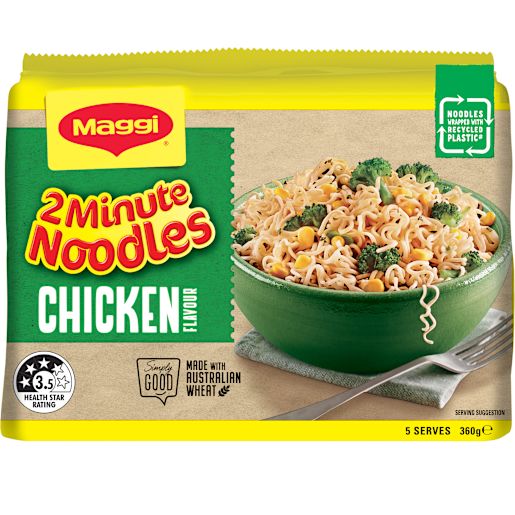 CHICKEN 2 MINUTE NOODLES 5 PACK 72GM