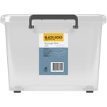 Black & Gold Storage Box with Lid 32L