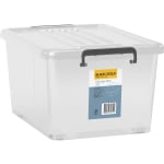 Black & Gold Storage Box with Lid 32L