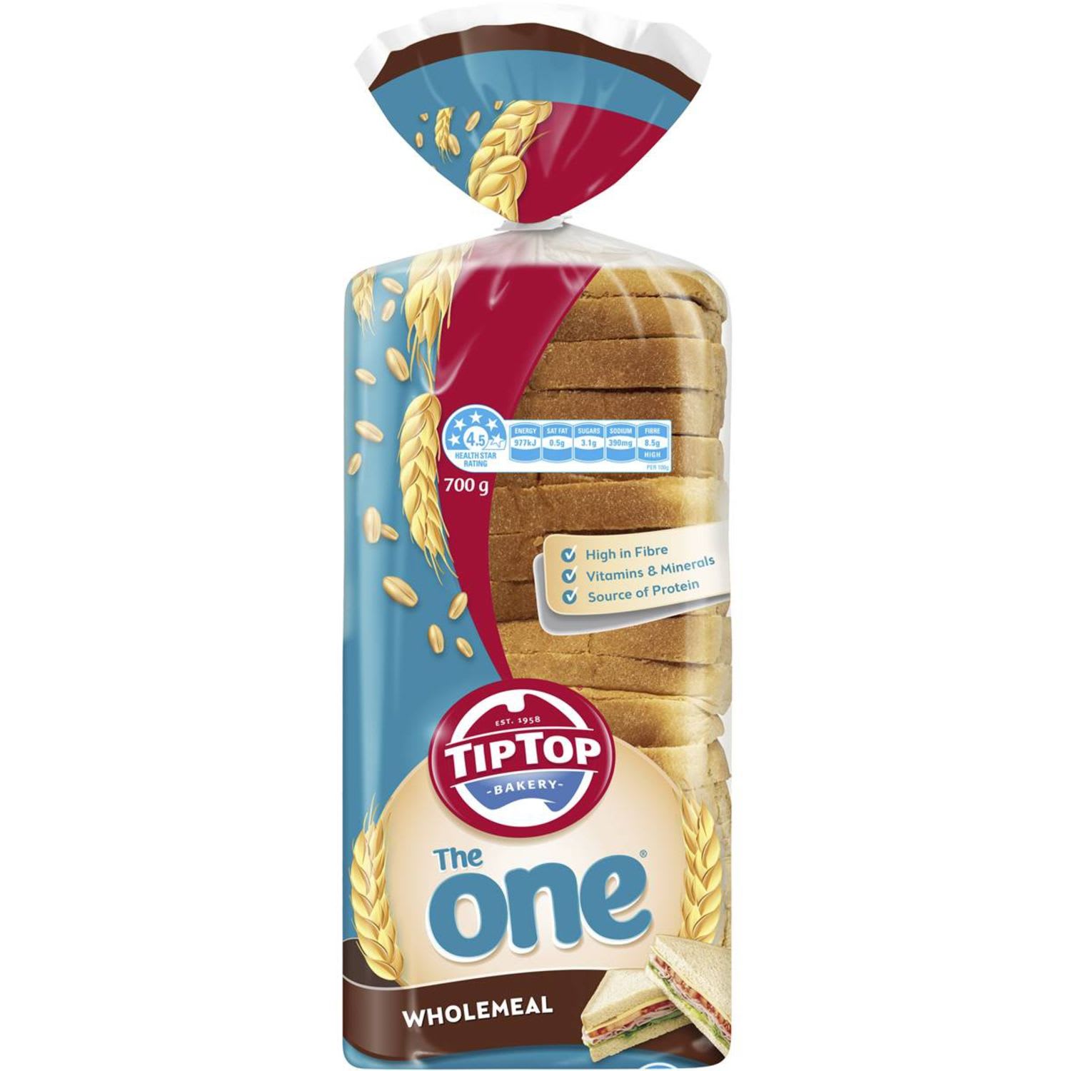 Tip Top Bread The One Thick Wholemeal 700g | IGA Shop Online