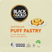 Black & Gold Puff Pastry Sheets